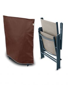 Funda para silla plegable de jardín, marrón (73 x 90 cm)
