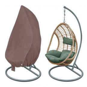 Funda para silla colgante tipo huevo L, marrón (85-95 x 170 cm)