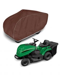Funda para tractor cortacésped con recogedor trasero Optimal Garage XL230, marrón (230 x 83 x 77 cm)