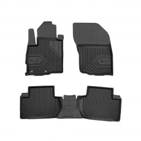 Alfombrillas de goma 3D No.77 para Mitsubishi Outlander II 2006-2012 (3 piezas)