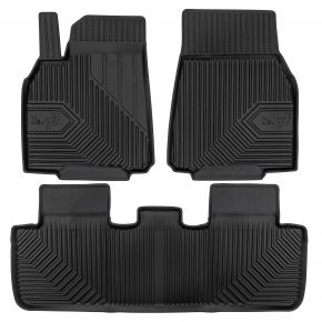Alfombrillas de goma 3D No.77 para Tesla Model Y crossover, antes del restyling 2020-2025 (3 piezas)