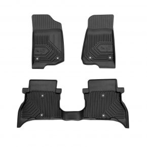 Alfombrillas de goma 3D No.77 para Jeep Wrangler 4xe desde 2021 (3 piezas)