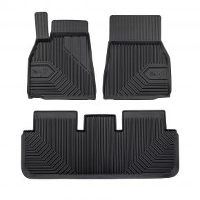 Alfombrillas de goma 3D No.77 para Tesla Model S liftback, después del restyling 2021-2026 (3 piezas)