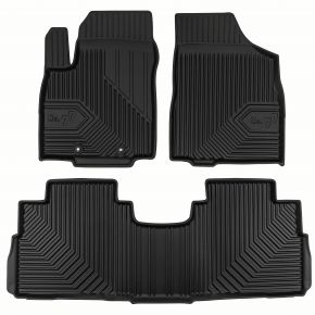 Alfombrillas de goma 3D No.77 para Forthing U-Tour minivan, 1.ª y 2.ª fila desde 2024 (3 piezas)