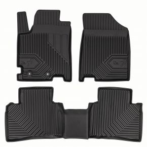 Alfombrillas de goma 3D No.77 para JAC J7 Plus liftback desde 2024 (3 piezas)