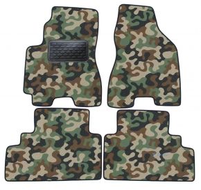 Alfombras textiles de camuflaje para Hyundai Tucson 2005-2010 4 piezas
