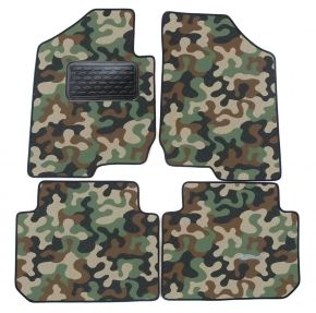 Alfombras textiles de camuflaje para Kia Carens 2007-up 4 piezas
