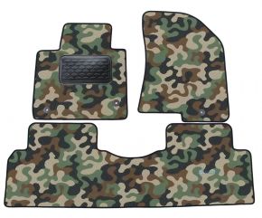 Alfombras textiles de camuflaje para Kia Carens 2015-up 3 piezas