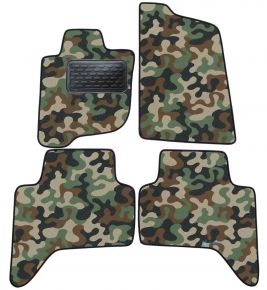 Alfombras textiles de camuflaje para Mitsubishi L200 2006-2016