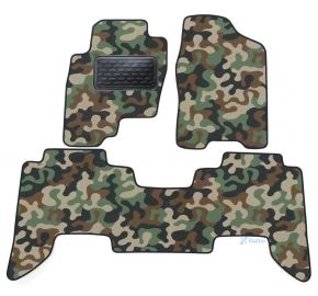 Alfombras textiles de camuflaje para Nissan Pathfinder 2005-2012 4 piezas