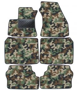 Alfombras textiles de camuflaje para Opel Zafira A 1999-2005 6 piezas