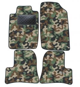 Alfombras textiles de camuflaje para Peugeot 206 , 206+ 1998-2005 4 piezas