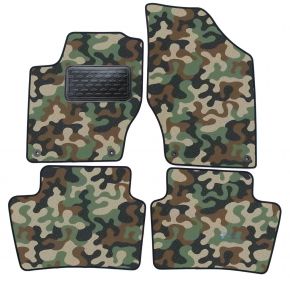 Alfombras textiles de camuflaje para Peugeot 308 2007-2014 4 piezas