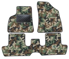 Alfombras textiles de camuflaje para Peugeot 3008 2009-2016 4 piezas
