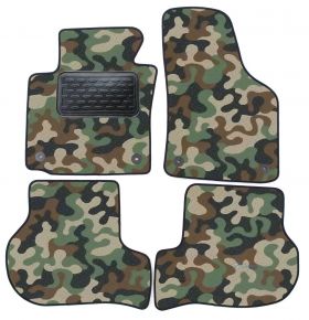 Alfombras textiles de camuflaje para Seat Leon 2006-2012 4 piezas