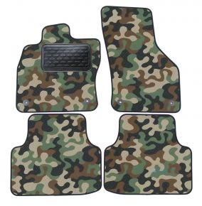 Alfombras textiles de camuflaje para Skoda Octavia III 2013-up 4 piezas