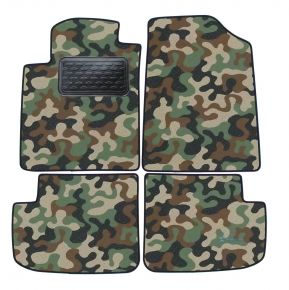 Alfombras textiles de camuflaje para Toyota Yaris 5D 1998-2005 4 piezas