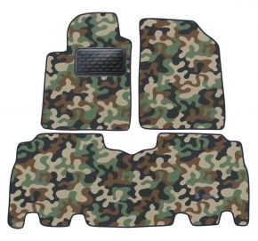 Alfombras textiles de camuflaje para Toyota Yaris Verso 1999-2006 4 piezas
