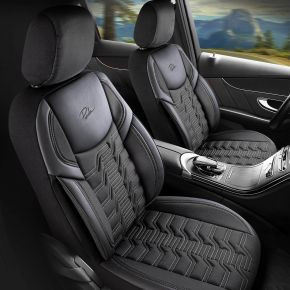 Fundas de asiento BERLIN negro-gris, delanteros 1+1