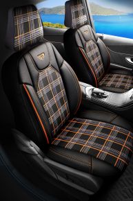 Fundas de asiento FETHIYE negro-naranja