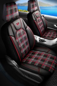 Fundas de asiento FETHIYE negro-rojo