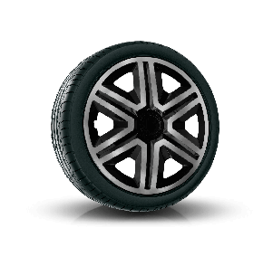 Tapacubos para HYUNDAI 16", ACTION DOUBLECOLOR GRAFITO-NEGRO 4 pzs