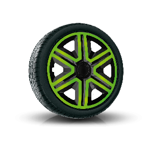 Tapacubos para HYUNDAI 16", ACTION DOUBLECOLOR VERDE-BLANCO 4 pzs