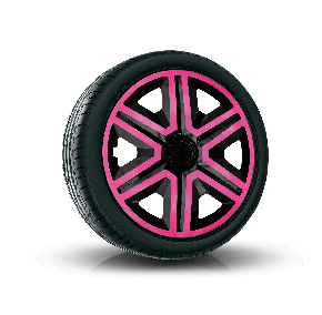 Tapacubos para HYUNDAI 16", ACTION DOUBLECOLOR ROSA-NEGRO 4 pzs