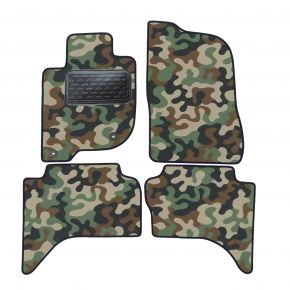 Alfombras textiles de camuflaje para Fiat Fullback 2016-up 4 piezas