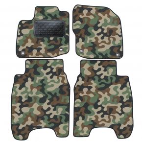 Alfombras textiles de camuflaje para Honda Civic 2012-2016 4 piezas