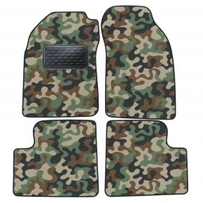 Alfombras textiles de camuflaje para Nissan Micra K11 1992-2002 4 piezas