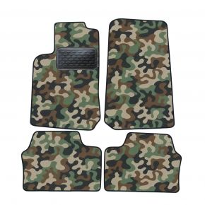 Alfombras textiles de camuflaje para Opel Vectra B 1995-2002 4 piezas