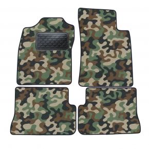 Alfombras textiles de camuflaje para Renault Megane Coupe 1996-2002 4 piezas