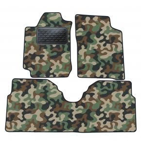 Alfombras textiles de camuflaje para Renault Megane Scenic 1997-2003 4 piezas