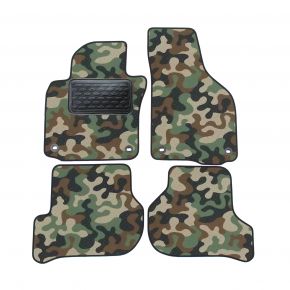 Alfombras textiles de camuflaje para Volkswagen Jetta 2005-2011 4 piezas