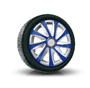 Tapacubos 14", DRIFT EXTRA azul-plata  4pzs