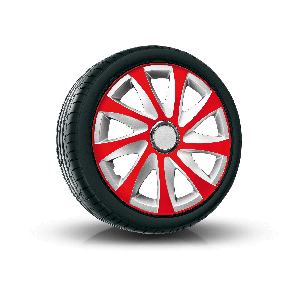 Tapacubos para TOYOTA 14", DRIFT EXTRA rojo-plata 4pzs