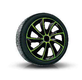 Tapacubos para ALFA ROMEO 14", STIG EXTRA VERDE-BLANCO 4 pzs