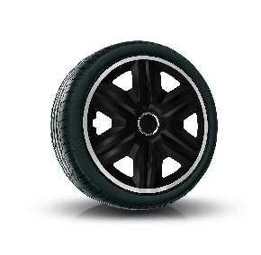 Tapacubos para MAZDA 14", FAST LUX negro plata  4pzs