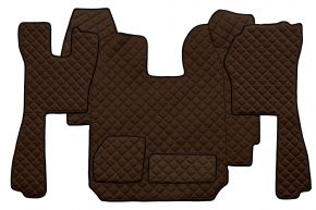 Alfombrillas de ecopiel Q para SCANIA R (01.2005-12.2010) - automático - Marrón