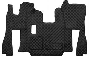 Alfombrillas de ecopiel Q para SCANIA R (01.2011-12.2016) - manual - asientos normales (no RECARO) - Negro