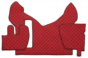 Alfombrillas de ecopiel Q para RENAULT PREMIUM II (01.2005-12.2013) - Rojo