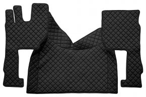 Alfombrillas de ecopiel Q para VOLVO FH 5 (desde 01.2020) - automático - asiento del acompañante neumático - Negro