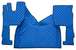 Alfombrillas de ecopiel Q para VOLVO FH 5 (desde 01.2020) - automático - asiento del acompañante neumático - Azul