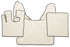 Alfombrillas de ecopiel Q para DAF XF 105 (01.2006-12.2013) - automático - Beige claro