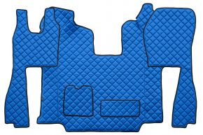 Alfombrillas de ecopiel Q para SCANIA R (01.2011-12.2016) - automático - asientos normales (no RECARO) - Azul