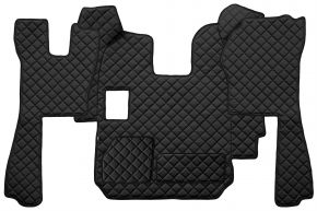 Alfombrillas de ecopiel Q para SCANIA R (01.2005-12.2010) - manual - Negro