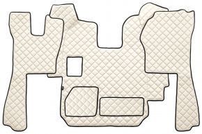 Alfombrillas de ecopiel Q para SCANIA R (01.2005-12.2010) - manual - Beige claro