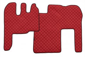 Alfombrillas de ecopiel Q para RENAULT MAGNUM MILLENIUM (01.2002-12.2007) - Rojo