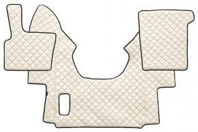 Alfombrillas de ecopiel Q para DAF XF 95 (01.1997-12.2005) - automático - Beige claro